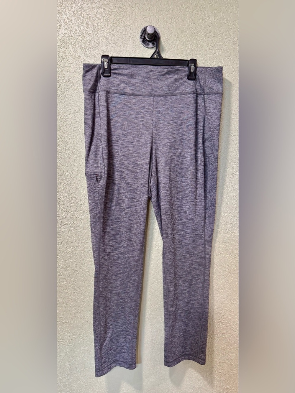 Duluth Trading Co Heathered Gray Active Flare Leggings L